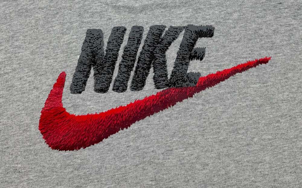 Nike Men's Sportswear Chenille Logo Graphic T-Shirt Gray XL - Picture 2 of 7